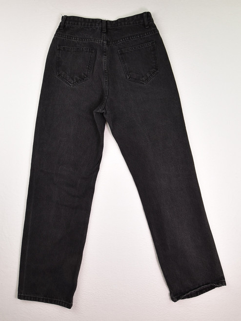 Women's Black, Distressed Denim Jeans, Size S