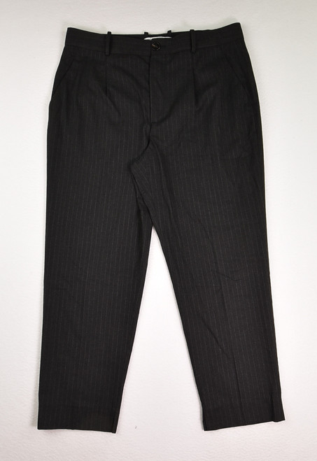 This is a pair of Charcoal pinstripe dress pants by Zara, Size L.
