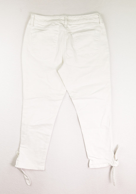 Women's White Cropped Skinny Leg Jeans, Size 12P