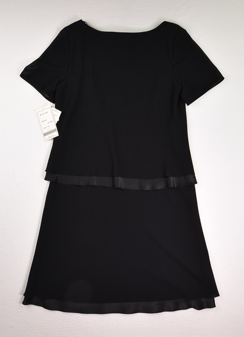 Black Formal Vintage Dress with Tags, Size 14