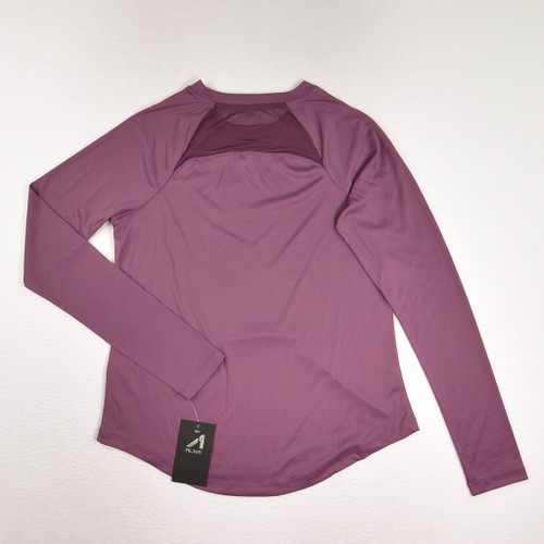 Women's Plum Long Sleeve Activewear Shirt, Size M