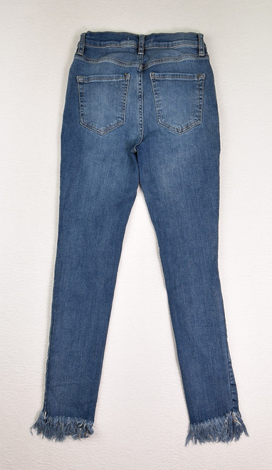 Women's Distressed Blue Skinny Jeans, Size 26