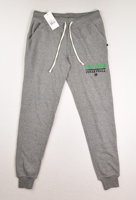 This is a pair of grey sweatpants for Estacada Volleyball, size M.