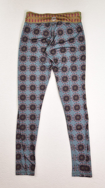 Women's Grey Patterned Leggings, Size S