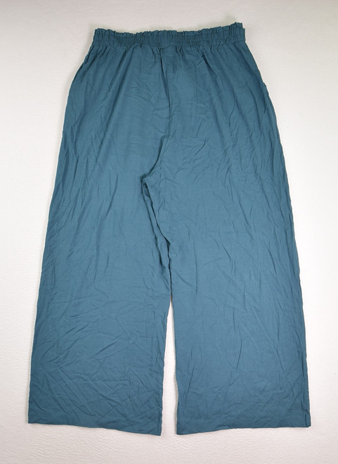 Women's Teal Wide Leg Pants, Size XL