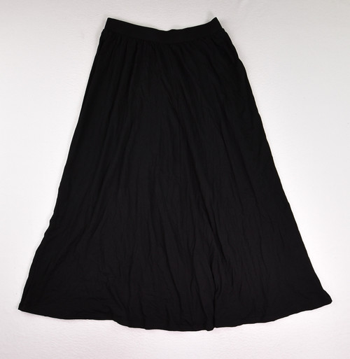 This is a Women's Long Stretchy Black Skirt, Size M