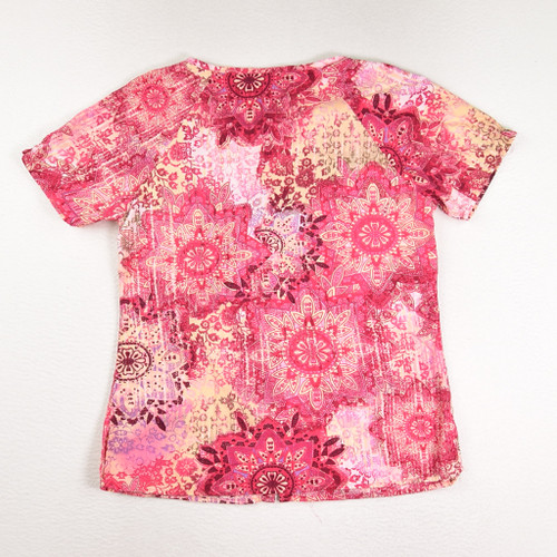 Women's Pink Design Knit Shirt by Erika, Size S