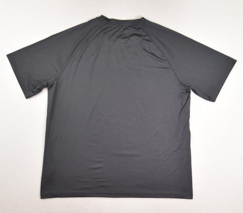 Men's Grey Activewear Short Sleeve Shirt, Size XL