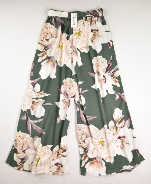 Women's Wide Leg Floral Pants, Size M
