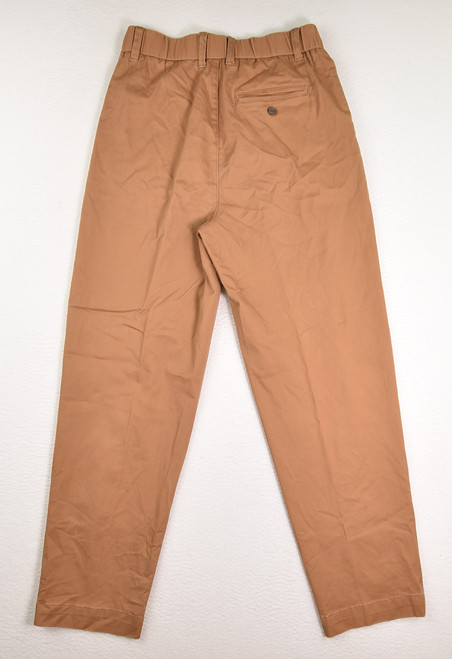 Women's Brown Pleated Pants, Size 4
