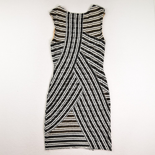 Women's Black and White Form Fitting Dress, Size M