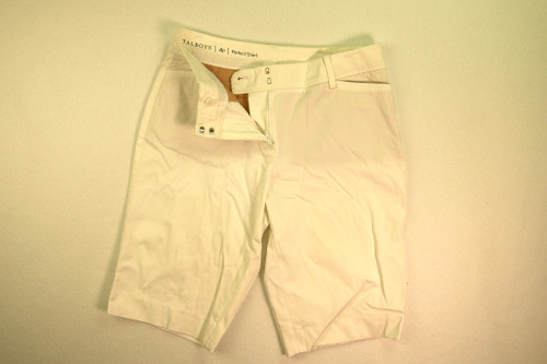 Women's White Talbots Perfect Short Size 4p