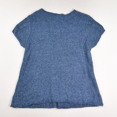 Women's Blue Short Sleeve Cardigan Sweater, Size XL Juniors