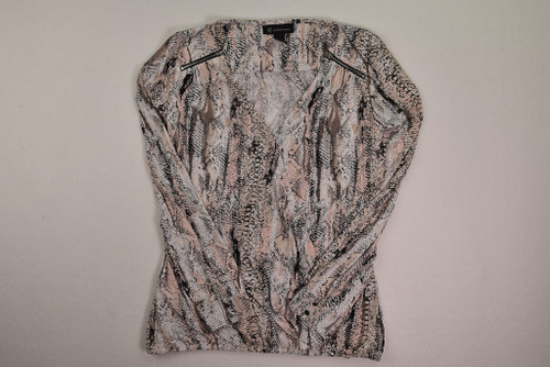 Women's International Concepts Size M Multicolor Elastic Bottom Blouse