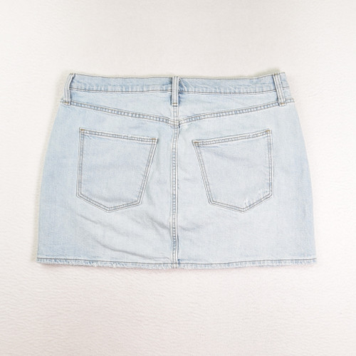 Women's Distressed Blue Denim Skirt by Universal Thread, Size 14