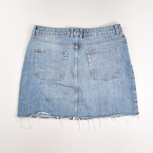 Women's Blue Denim Skirt by Topshop, Size 12