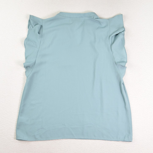 Women's Blue Silky Popover Blouse, Size XS