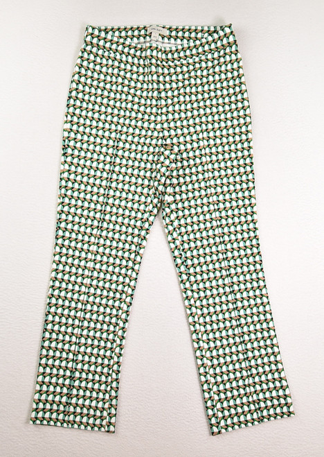 This is a pair of green patterned dress pants by On 34th, Size S.