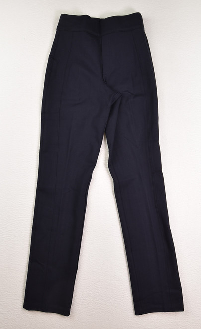 This is a pair of blue dress pants, size XS, by Spanx.