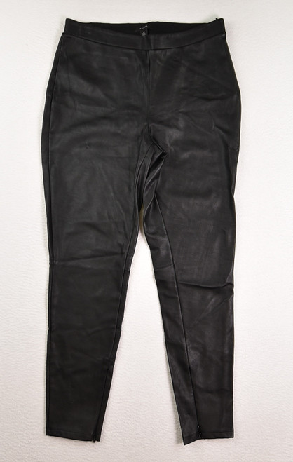 This is a pair of black faux leather pants by Halogen, Size M.