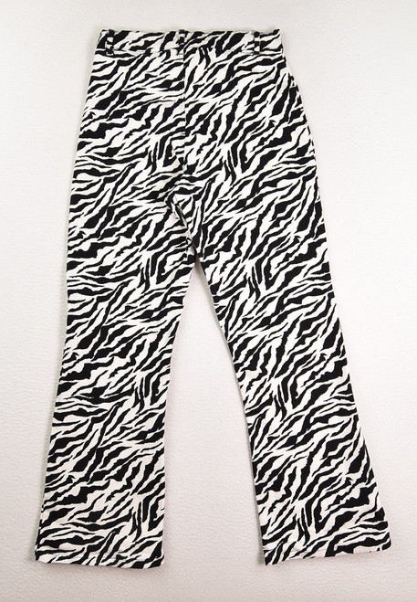 Women's Zebra Stripe Denim Jeans by Motel, Size S