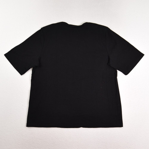 Women's Black Short Sleeve T-Shirt, Chico's Size 3