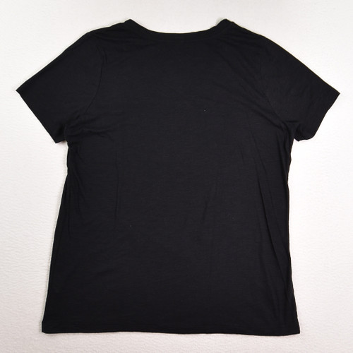 Women's Black V-Neck T-Shirt by Arizona Jeans, Size XXL