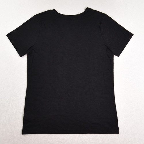 Women's Black V-Neck T-Shirt by Arizona Jeans, Size XL