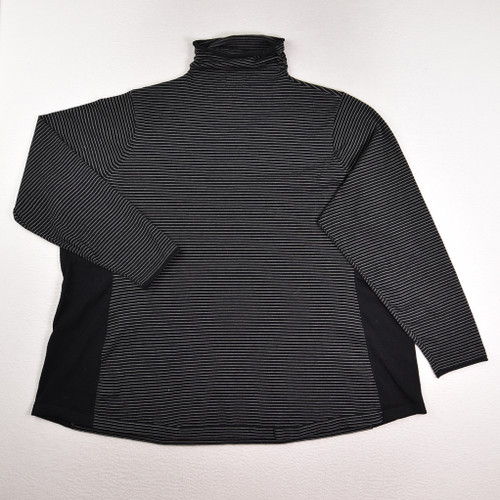 Women's Black & Grey Stripe Knit Shirt by Duluth Trading, Size 3X