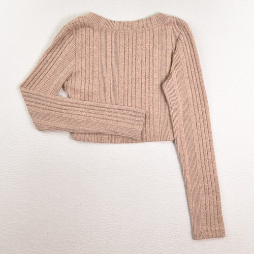 Women's Soft V-Neck Cropped Sweater by Shein, Size XS