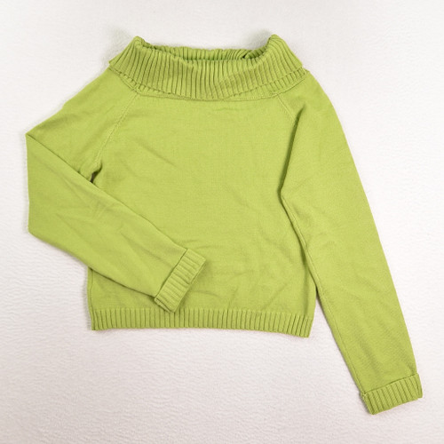 Women's Lime Green Cropped Sweater, Size M
