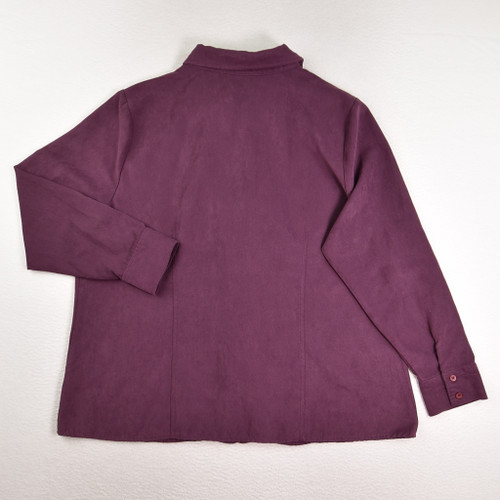 Women's Plum Suede Like Blouse, Size 2X, by Sonoma Lifestyle