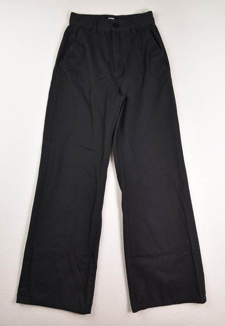 This is a pair of black, brushed denim jeans by Cotton:On, Size 2.