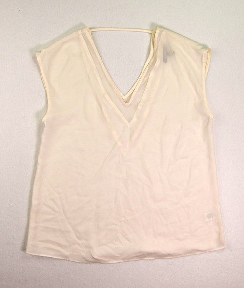 Women's Express Size S Sheer V-neck Sleeveless Blouse