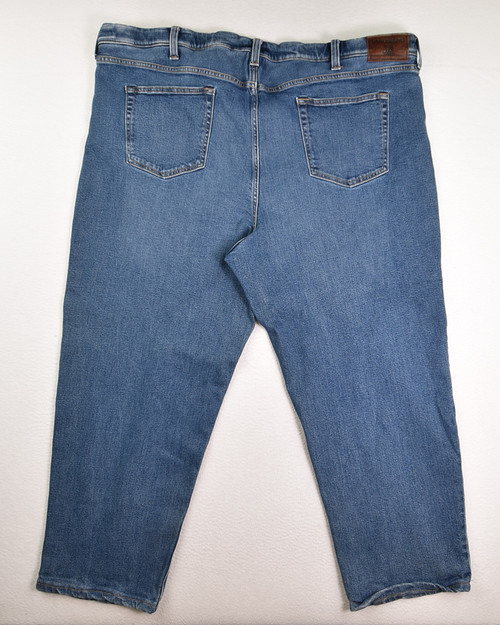 Men's Blue Lands' End Square Rigger Jeans, Size 50T