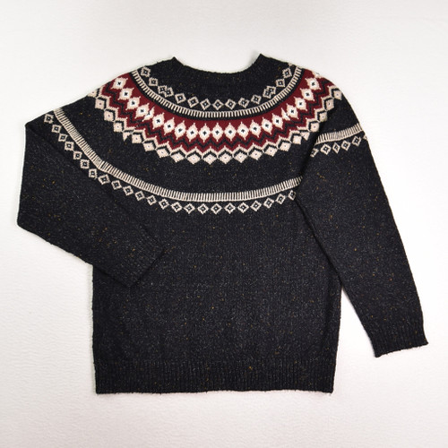 Women's Blue Patterned Sweater by Weatherproof Vintage, Size L