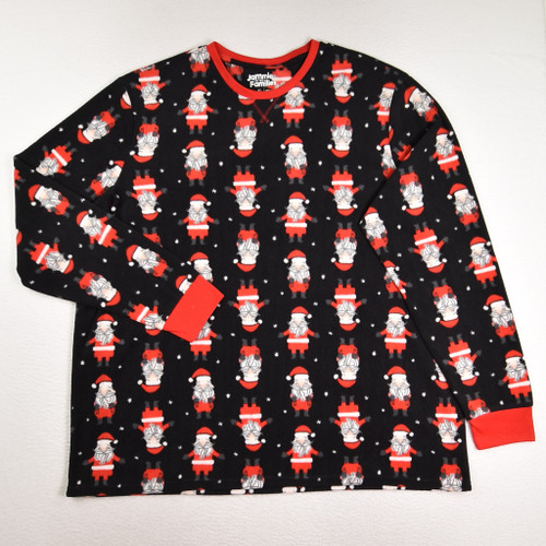 This is a Men's Fleece Santa Pajama Top, Size XL.