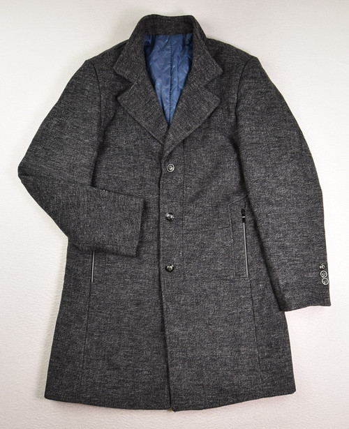 This is a Men's Grey Wool Coat by Jingpinfushi, Size M.