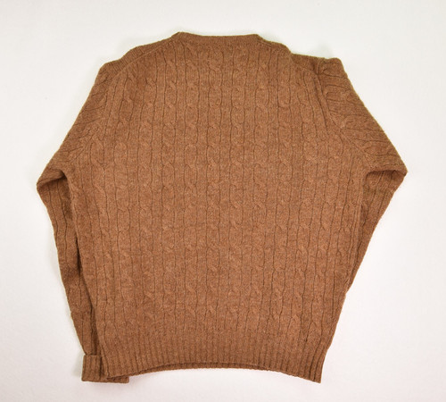 Women's Brown Lambswool Sweater, Size S