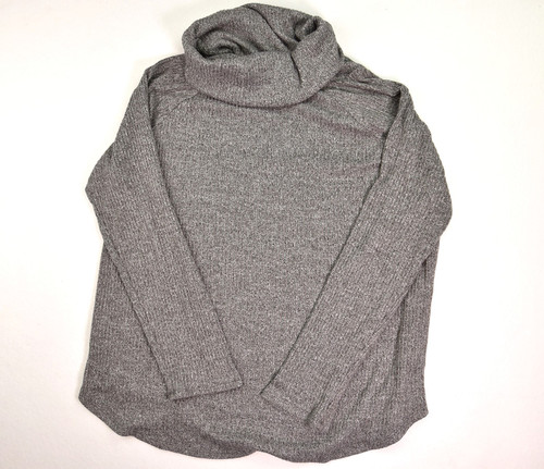 Women's Gray Stretchy Knit Top, Size XL