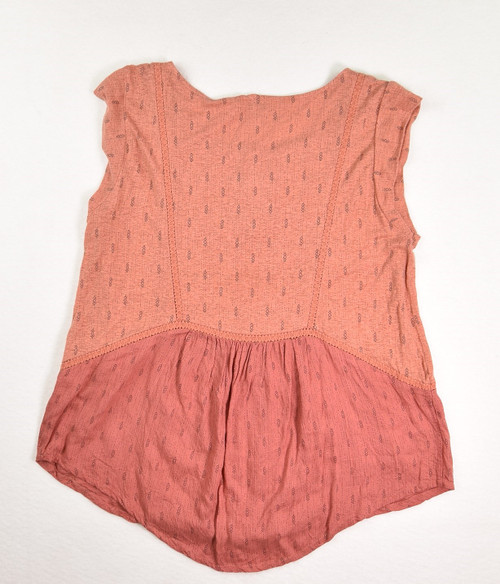 Women's Peach Sleeveless Knit Top, Size L