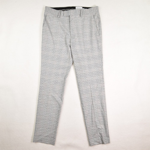 Men's Topman Grey Plaid Dress Pants Size 30 x 30