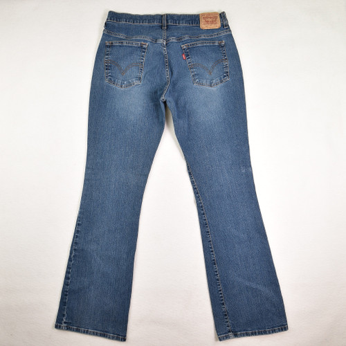 Women's Blue Denim Boot Cut Jeans, Size 12M