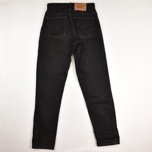 Women's Black Tapered Fit Jeans, Size 3 Med