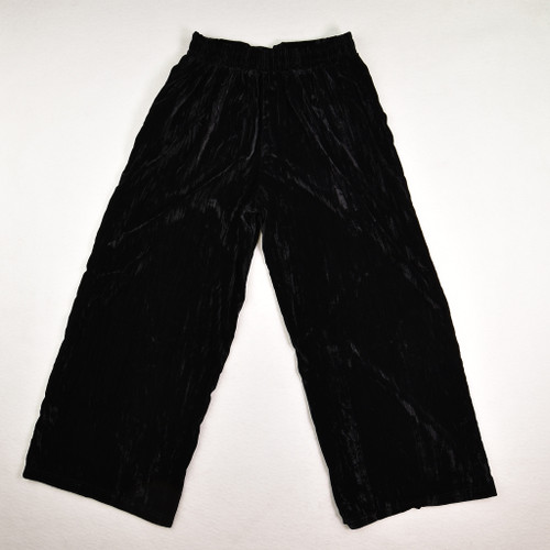 Women's Black Velvety Pants, Size 6P