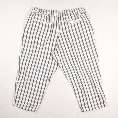 Women's Stripe Linen Capris, Size 14