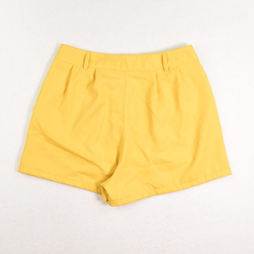 Women's Yellow Dressy Shorts, Size 4