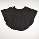 Women's Black Batwing Blouse with Embroidered Accent