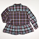 Women's Plaid Flannel Peplum Shirt, Size L