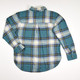 Women's Teal Flannel Boyfriend Fit Shirt, Size XS